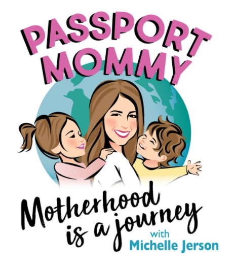 Logo for passport mommy, motherhood is a journey with Michelle Jerson