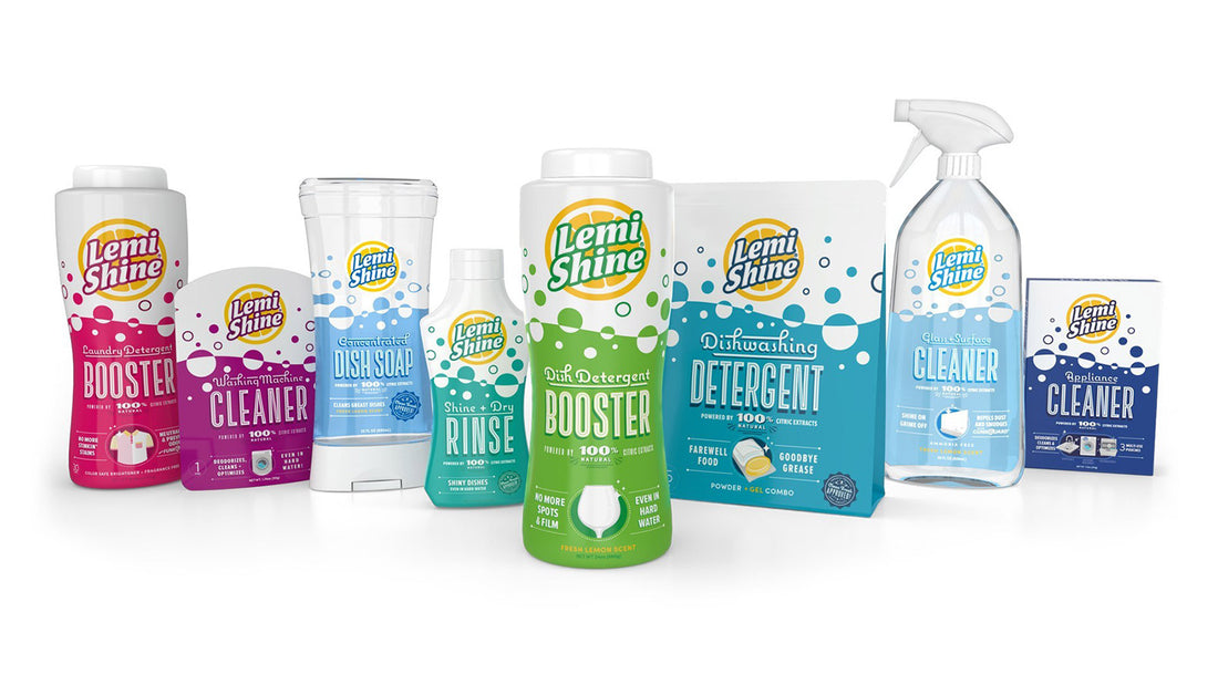 Lemi Shine products lined up 