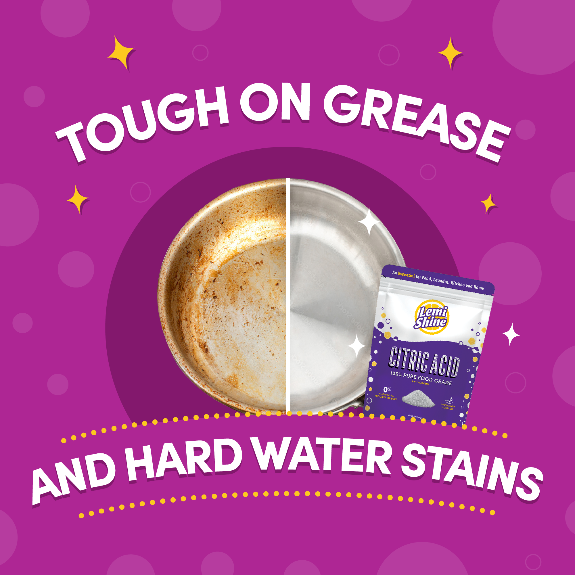 Tough on grease and hard water stains