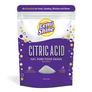Lemi Shine Citric Acid packaging on a white background
